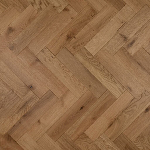 Tradition Engineered Oak Herringbone Flooring, Brushed, UV Oiled, 90x18x400mm Image 1