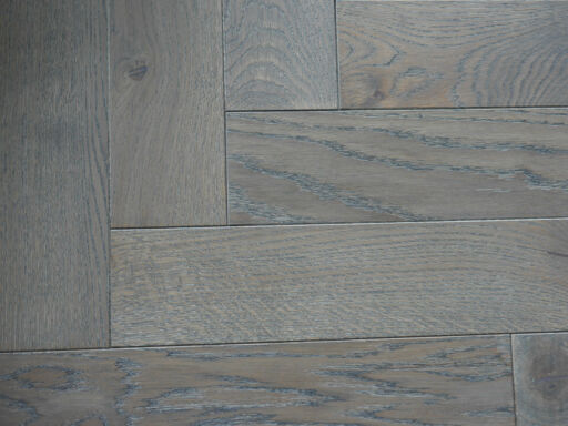 Tradition Engineered Oak Herringbone Flooring, Grey, Hardwax Oiled, 90x18x400mm Image 4