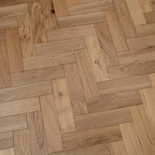 Tradition Engineered Oak Herringbone Flooring, Natural, Brushed, Matt Lacquered, 80x18x300mm Image 4