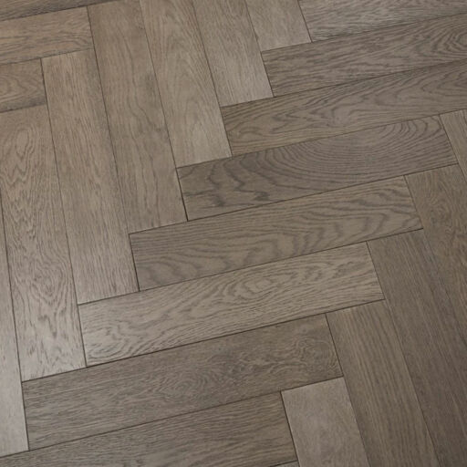 Tradition Engineered Oak Parquet Flooring, Gunmetal Grey, Prime, Brushed, Matt Lacquered, 125x18x600mm Image 3