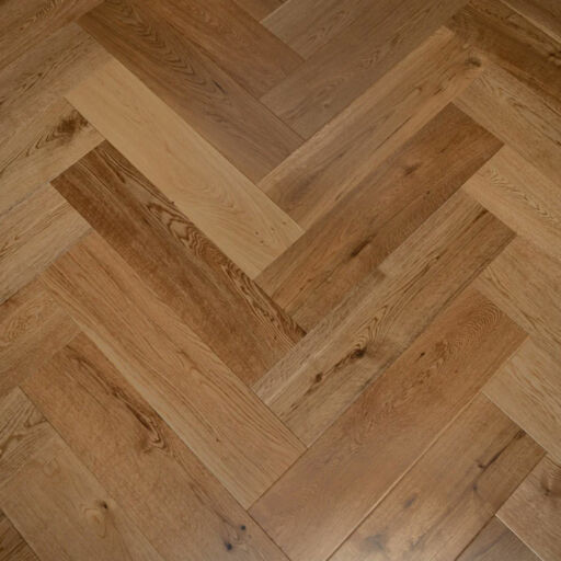 Tradition Engineered Oak Parquet Flooring, Herringbone, Natural, Lacquered, 150x14x600 mm Image 2