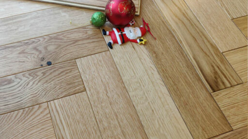 Tradition Engineered Oak Parquet Flooring, Herringbone, Natural, Lacquered, 90x14x450mm Image 5