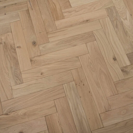 Tradition Engineered Oak Parquet Flooring, Herringbone, Natural, Unfinished 90x14x450mm Image 3
