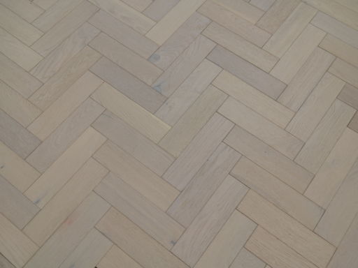 Tradition Engineered Oak Herringbone Flooring, White Brushed, Matt Lacquered, 80x18x300 mm Image 1