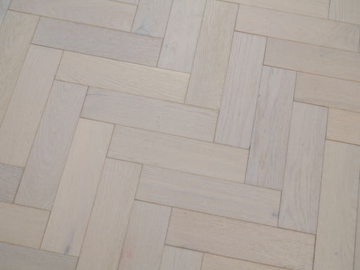 Tradition Engineered Oak Herringbone Flooring, White Brushed, Matt Lacquered, 80x18x300 mm Image 2