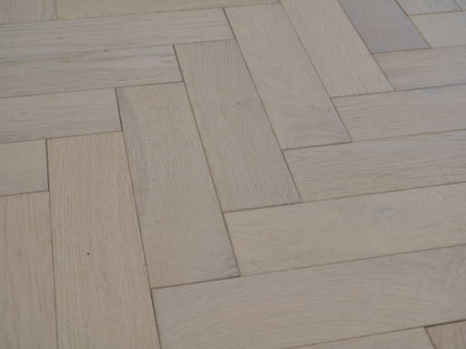 Tradition Engineered Oak Herringbone Flooring, White Brushed, Matt Lacquered, 80x18x300 mm Image 3
