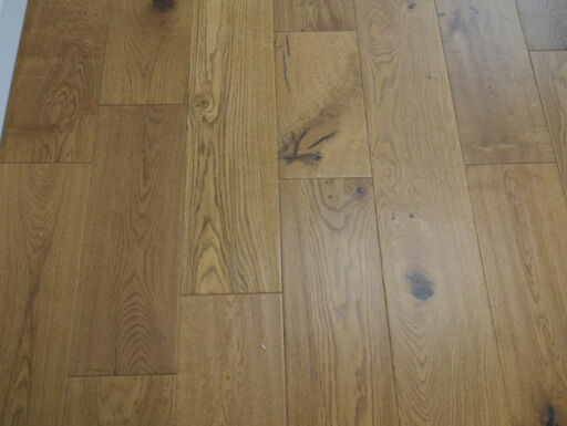 Tradition Golden Engineered Oak Flooring, Natural, Handscraped, Lacquered, 190x14x1800mm Image 1