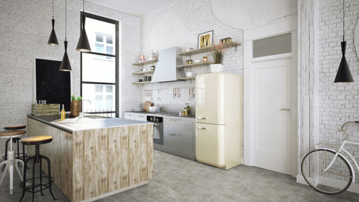 Luvanto Click Tiles Weathered Concrete Luxury Vinyl Flooring, 305x4x610 mm Image 1