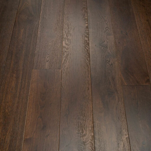 Tradition Mocha Oak Engineered Parquet Flooring, Rustic, Brushed, Matt Lacquered, 190x14x1900mm Image 1