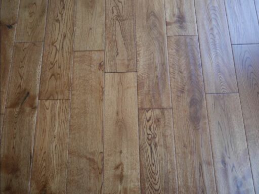Tradition Solid Golden Oak Hardwood Flooring, Rustic, Handscraped, Matt Lacquered, RLx125x18mm Image 2
