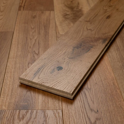 Tradition Solid Oak Flooring, Natural, Brushed, Oiled, RLx150x18mm Image 1