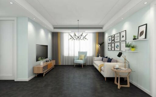 Tradition WPC Spanish Grey Vinyl Flooring, Tile Effect (with 1mm built-in underlay), 300x6.5x600mm Image 1