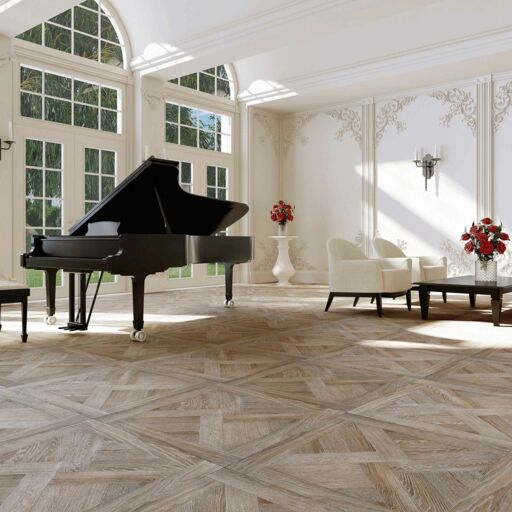 V4 Baroque Belvedere Engineered White Sheen Oak Flooring, Brushed, Rustic, Oiled, 600x16x600 mm Image 3