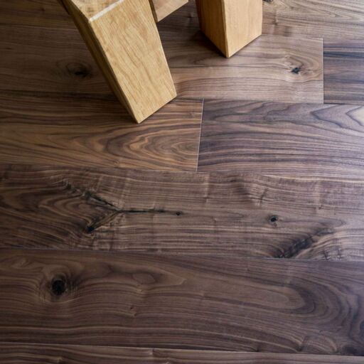 V4 Deco Plank, Black Walnut Engineered Flooring, Rustic, UV Oiled, 190x14x1900mm Image 3