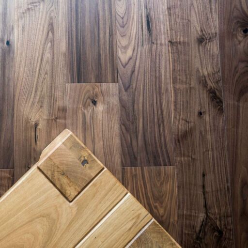 V4 Deco Plank, Black Walnut Engineered Flooring, Rustic, UV Oiled, 190x14x1900mm Image 6