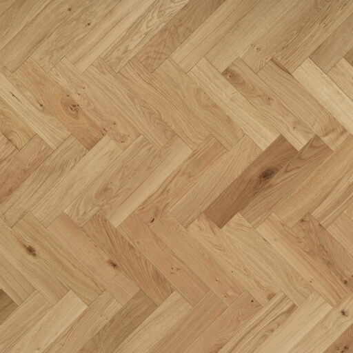 V4 Deco Parquet, Natural Oak Engineered Flooring, Rustic, Smooth Sanded & Hardwax Oiled, 90x14x400mm Image 1