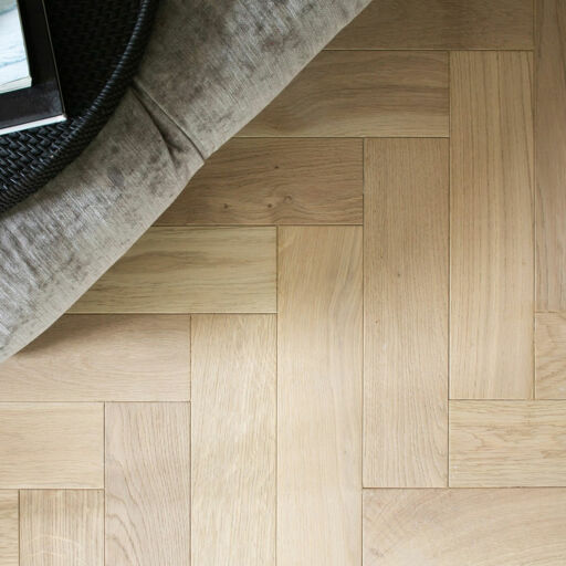 V4 Deco Parquet, Shore Drift Oak Engineered Flooring, Rustic, Brushed & Invisible Lacquered, 90x14x400mm Image 2