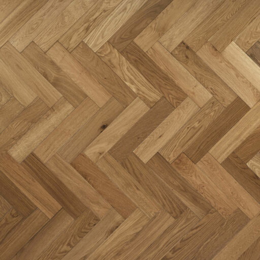 V4 Deco Parquet, Smoked Oak Engineered Flooring, Rustic, Brushed & Hardwax Oiled, 90x14x400mm Image 1