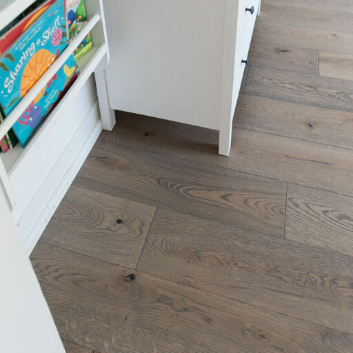 V4 Deco Plank, Frozen Umber Engineered Oak Flooring, Rustic, Stained, Brushed & Hardwax Oiled, 190x14x1900mm Image 4