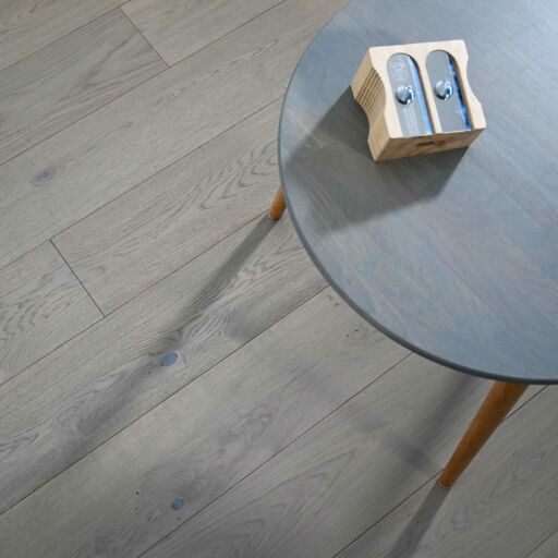 V4 Tundra Plank, Misty Grey Engineered Oak Flooring, Rustic, Brushed & UV Oiled, 190x14mm Image 5