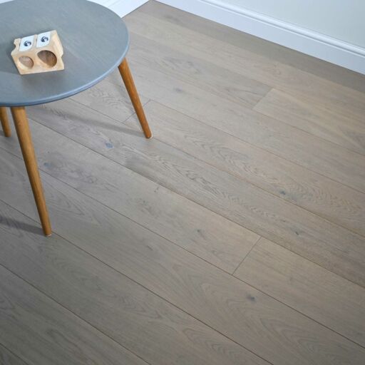 V4 Tundra Plank, Misty Grey Engineered Oak Flooring, Rustic, Brushed & UV Oiled, 190x14mm Image 3