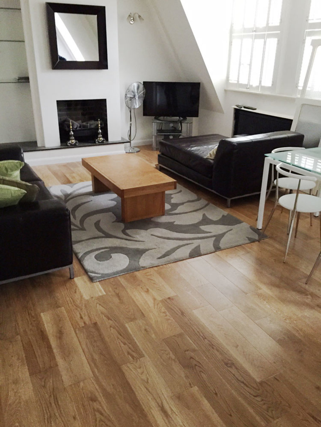 Living room wood flooring