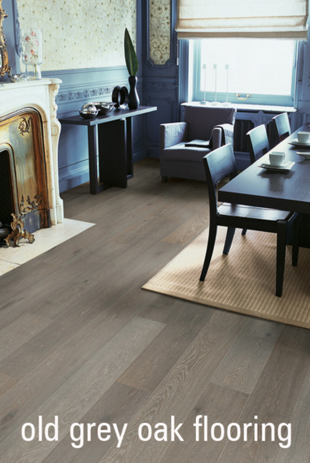 Old grey oak flooring
