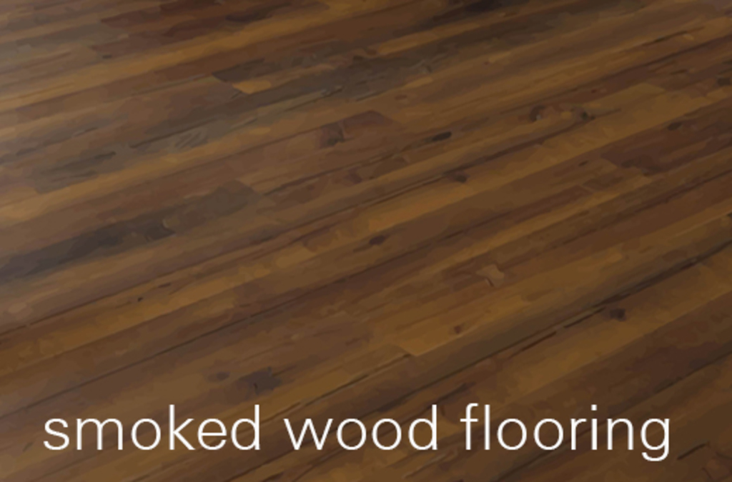 Sample of smoked wood flooring