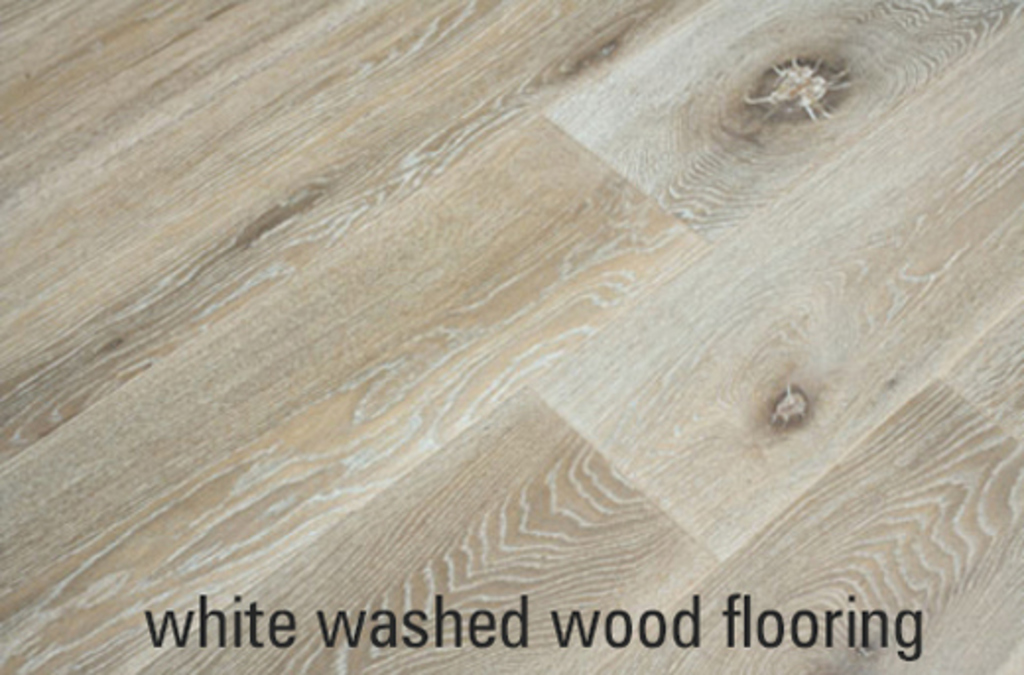 White washed wood flooring