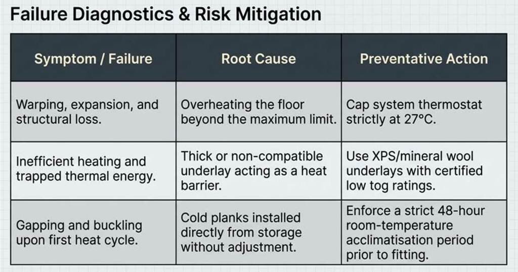 common mistakes installing LVT flooring with underfloor heating systems