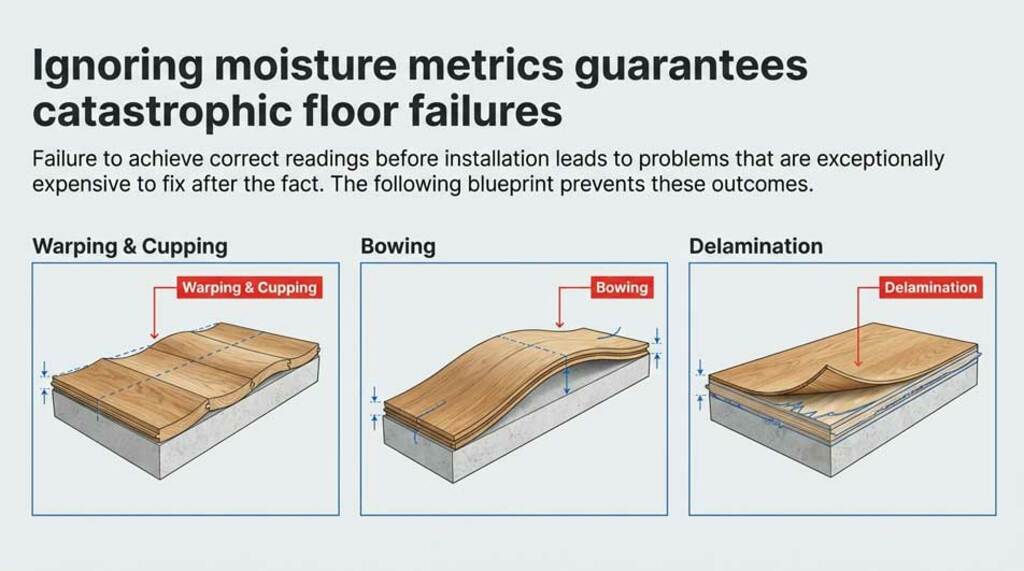 Ignoring moisture metrics guarantees catastrophic floor failures