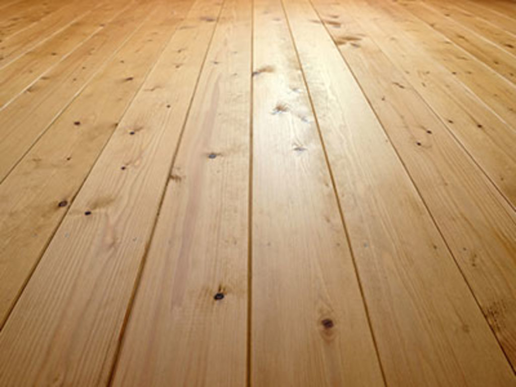 Pine wood flooring