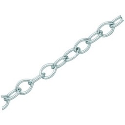 Oval Link Chain, Chrome Plated, 1.5 m