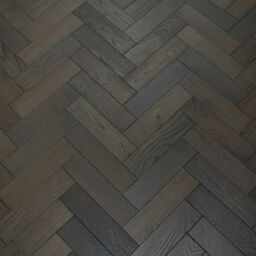 Tradition Engineered Herringbone Flooring, Graphite Grey, Brushed Matt Lacquered, 80x18x300mm