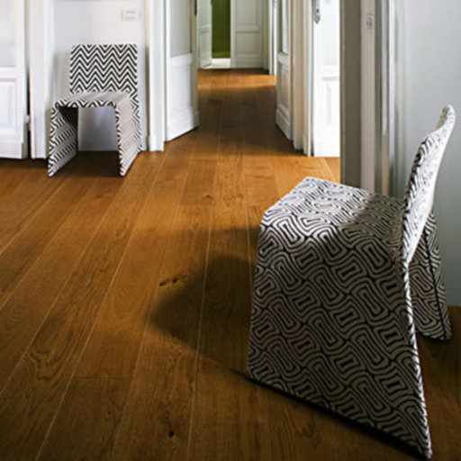 Kahrs Nouveau Bronze Oak Engineered 1-Strip Wood Flooring, Brown Stained, Brushed, Matt Lacquered, 187x3.5x15 mm