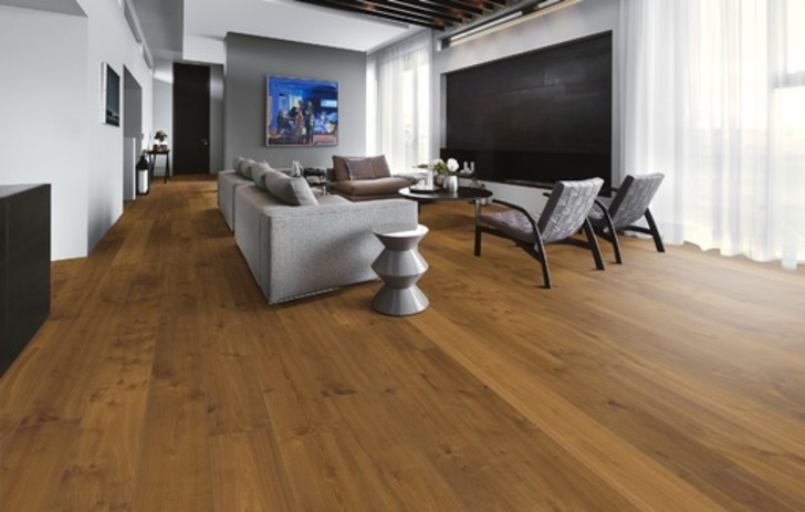 Kahrs Smaland Sevede Engineered Oak Flooring, Smoked, Rustic, Brushed, Oiled, 187x3.5x15 mm
