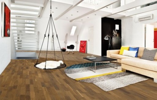 Kahrs Harmony Smoked Engineered Oak Flooring, Natural, Smoked, Matt Lacquered, 200x3.5x15 mm