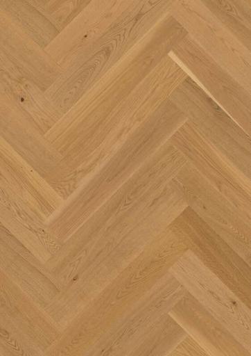 Boen Soft Brown Oak Herringbone T/G Wood Flooring, Brushed, Live Matt, 10.5x137x790mm