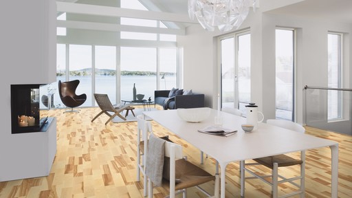 Boen Marcato Ash Engineered 3-Strip Flooring, Matt Lacquered, 215x14x2200 mm