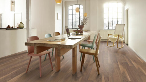 Boen Adagio American Walnut Engineered Parquet Flooring, Brushed, Lacquered, 138x14x2200mm
