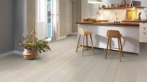 Boen Andante Oak Engineered Flooring, White, Brushed, Lacquered, 138x3.5x14mm