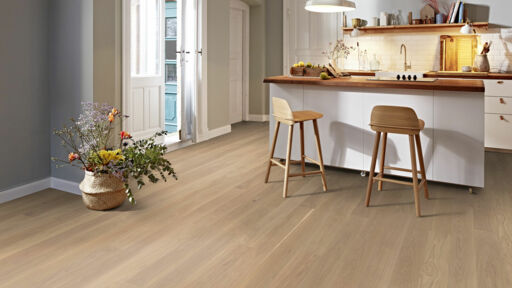 Boen Oak Andante Engineered Flooring, White, Live Natural Oiled, 138x3.5x14mm