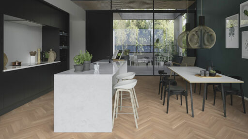 Boen Prestige White Baltic Oak Engineered 2 Layer Parquet Flooring, Oiled, 70x10x470mm Image 2