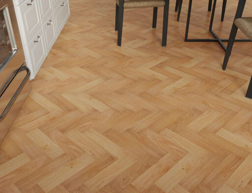 Maloy Engineered Oak Flooring, Herringbone, Rustic, Brushed & Oiled, 80x10x300mm Image 2