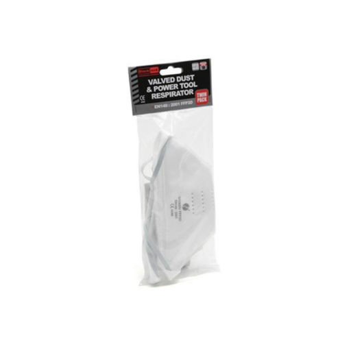 Disposable Fold Flat Dust Respirator Valved, pack of 2