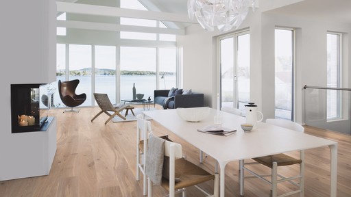 Boen Oak Andante Engineered Flooring, White, Live Pure Brushed, 14x181x2200 mm