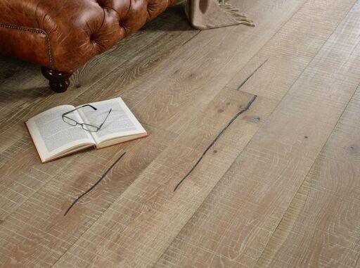 Evolve Wandsworth, Engineered Oak Flooring, Smoked Grey, Saw Mark, Distressed & Oiled, 220x15x1900mm