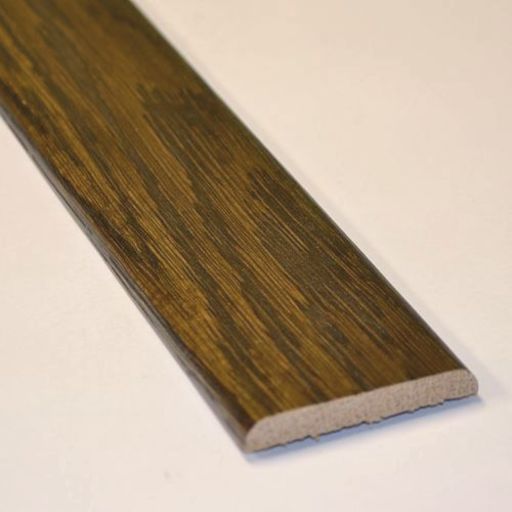 Solid Dark Oak Flat Threshold Strip, Lacquered, 0.9m