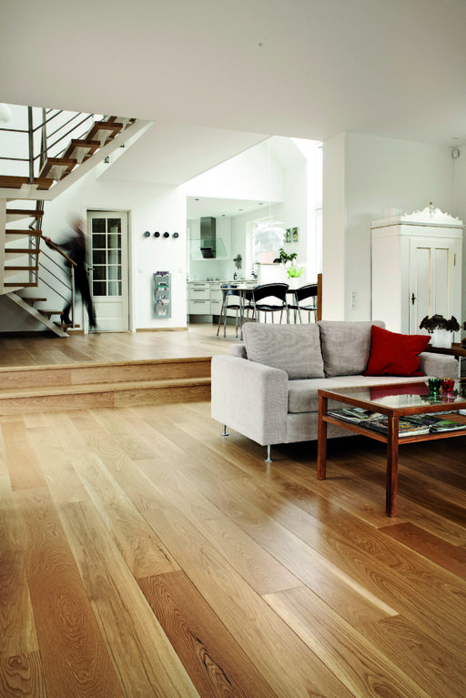 Junckers Solid Oak Boulevard Wood Flooring, Untreated, Harmony, 185x20.5mm