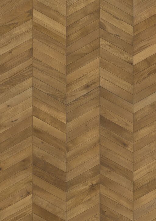 Kahrs Chevron Oak Engineered Flooring, Light Brown, Brushed, Light Smoked, Oiled, 305x15x1848 mm